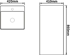 SantiLine Раковина напольная 42 SL-4005 белая – фотография-2